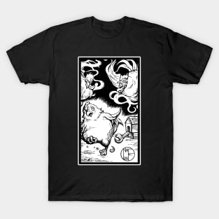 Ghost Chickens - White Outlined Design T-Shirt